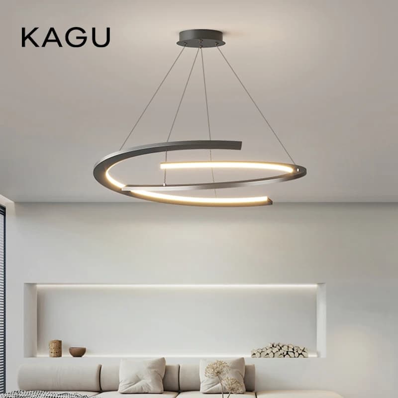 Lustre moderne pour salon atmosphère minimaliste lampe principale lumière de luxe nordique Simple Restaurant plafonnier suspension