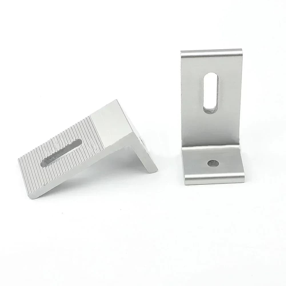 1 support de montage pour panneau solaire, kit de montage pour toit plat, support en L à 90 degrés pour système photovoltaïque, accessoires d'installation solaire