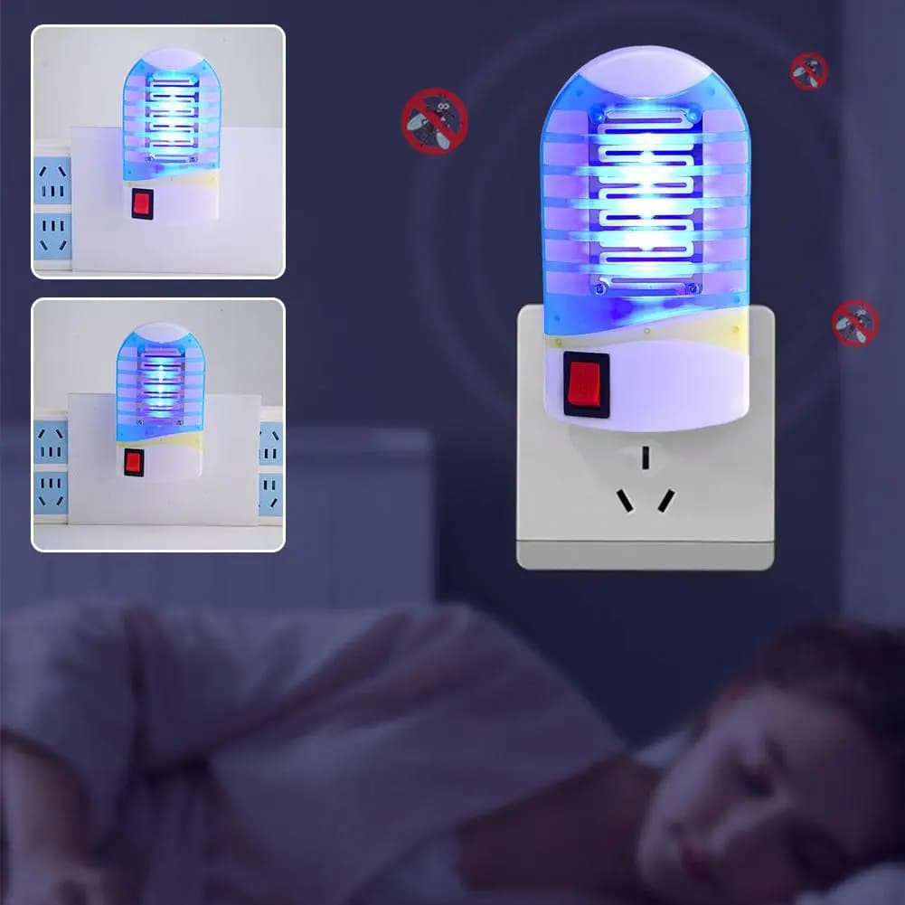 Lampe anti-moustique électrique LED piège à mouches Zapper tueur d'insectes répulsif prise américaine maison chambre muet Anti moustique lampe