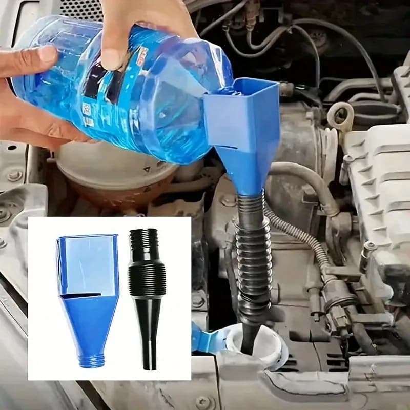 Accessoires de voiture d'entonnoir de ravitaillement de voiture portables 3 en 1