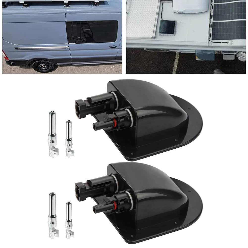 Boîte de jonction photovoltaïque RV, connecteur de câble métallique à Double trou, panneaux solaires, boîte d'étanchéité étanche pour camping-car caravane bateaux