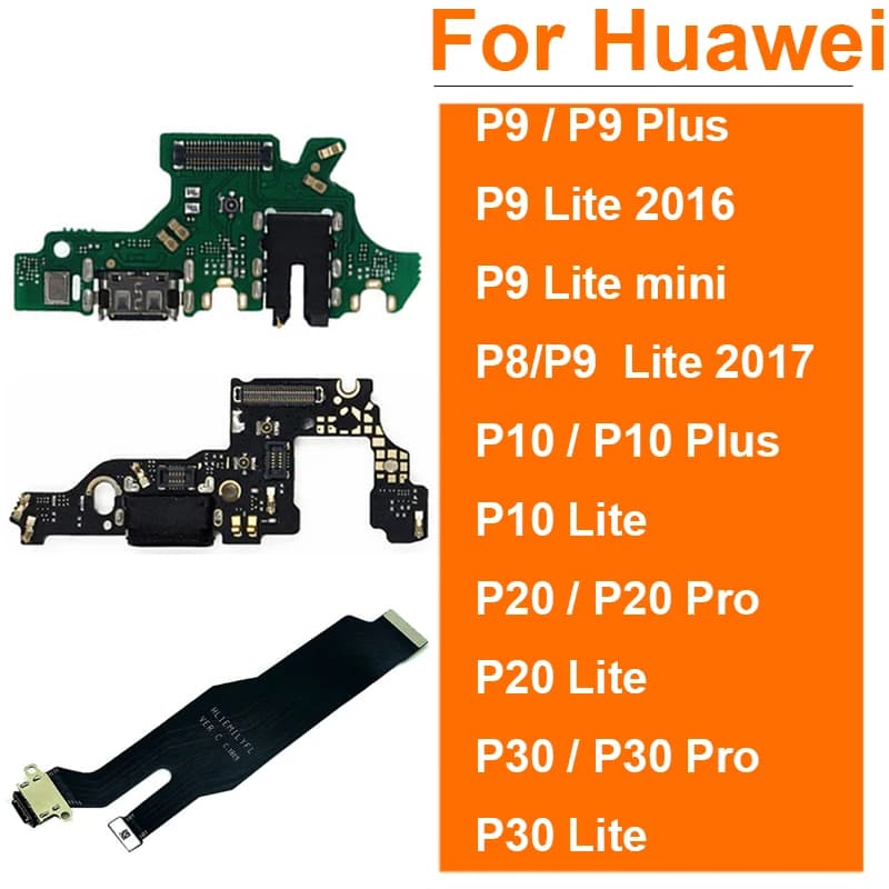 Carte de chargeur USB pour Huawei P8 P9 P10 P20 P30 lite PRO Mini plus 2016 2017 Port de charge Dock Flex câble de remplacement réparation