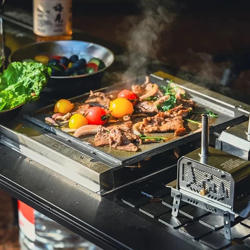 Plateau de cuisson de Camping en plein air, plateau de gril de Barbecue GS450, accessoires de poêle, accessoires de Table IGT, équipement de Camping en plein air