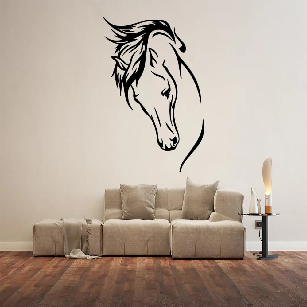 Décalque d'art mural de fond de cheval pour la décoration de la maison, accessoires de chambre à coucher, livraison directe