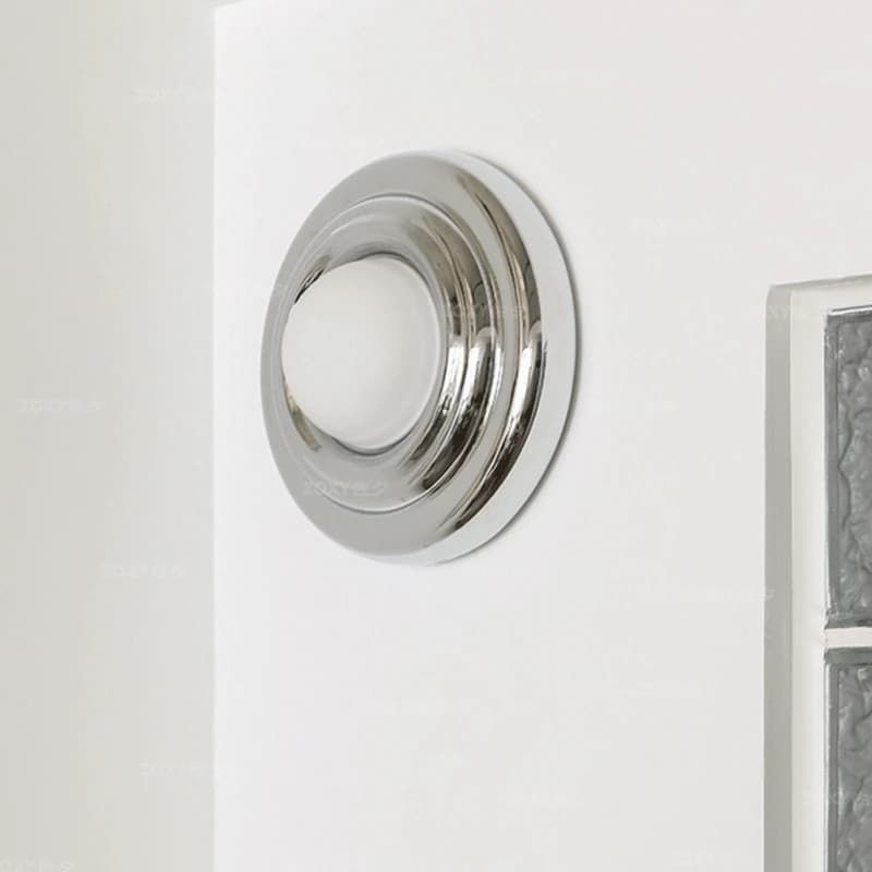 Applique Murale Circulaire Nordique Chromée, Luminaire LED Minimaliste Moderne pour Chambre, Balcon, Couloir, Salon, Escalier, Ambiance