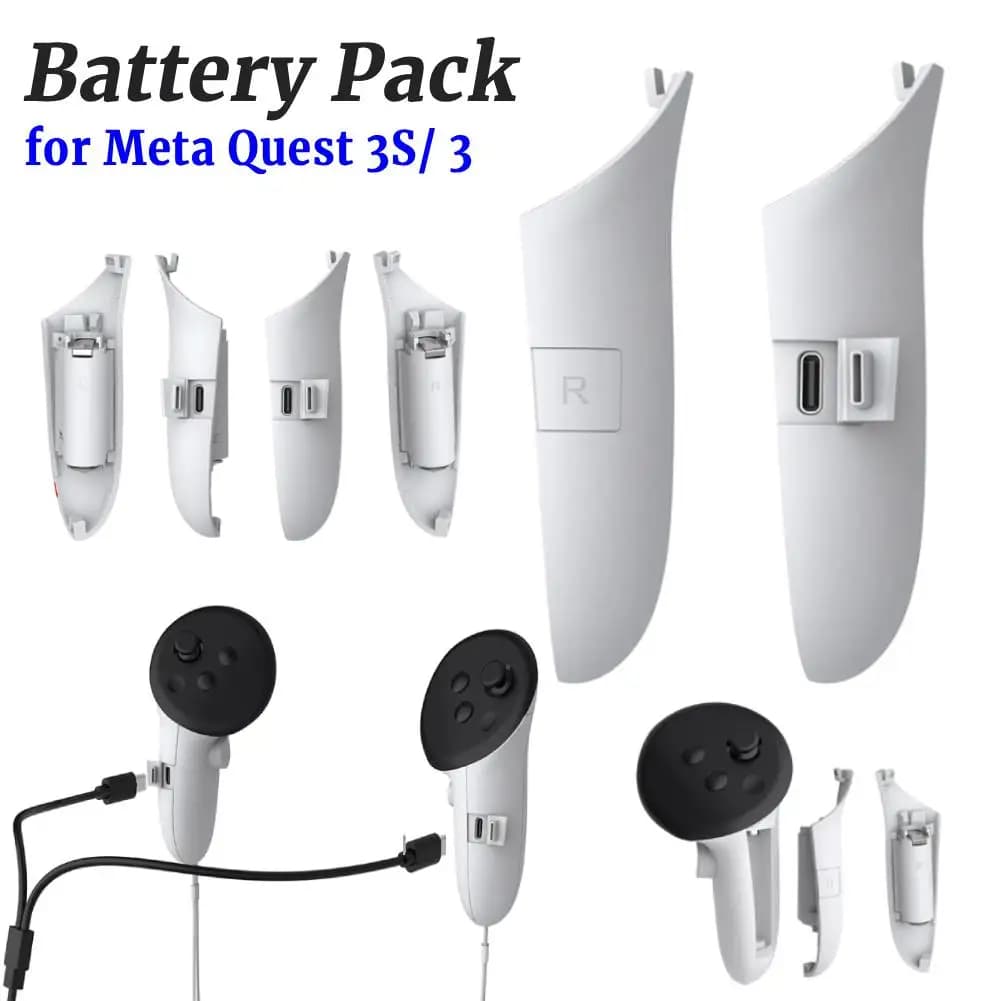 Poignées de manette rechargeables, poignées de charge droite et gauche, accessoires de couverture pour Meta Quest 3S/Quest 3