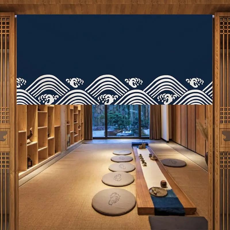 Rideau horizontal de style japonais pour porte de restaurant de sushi, tête de bar, court grill, boutique de barbecue, rideau Noren
