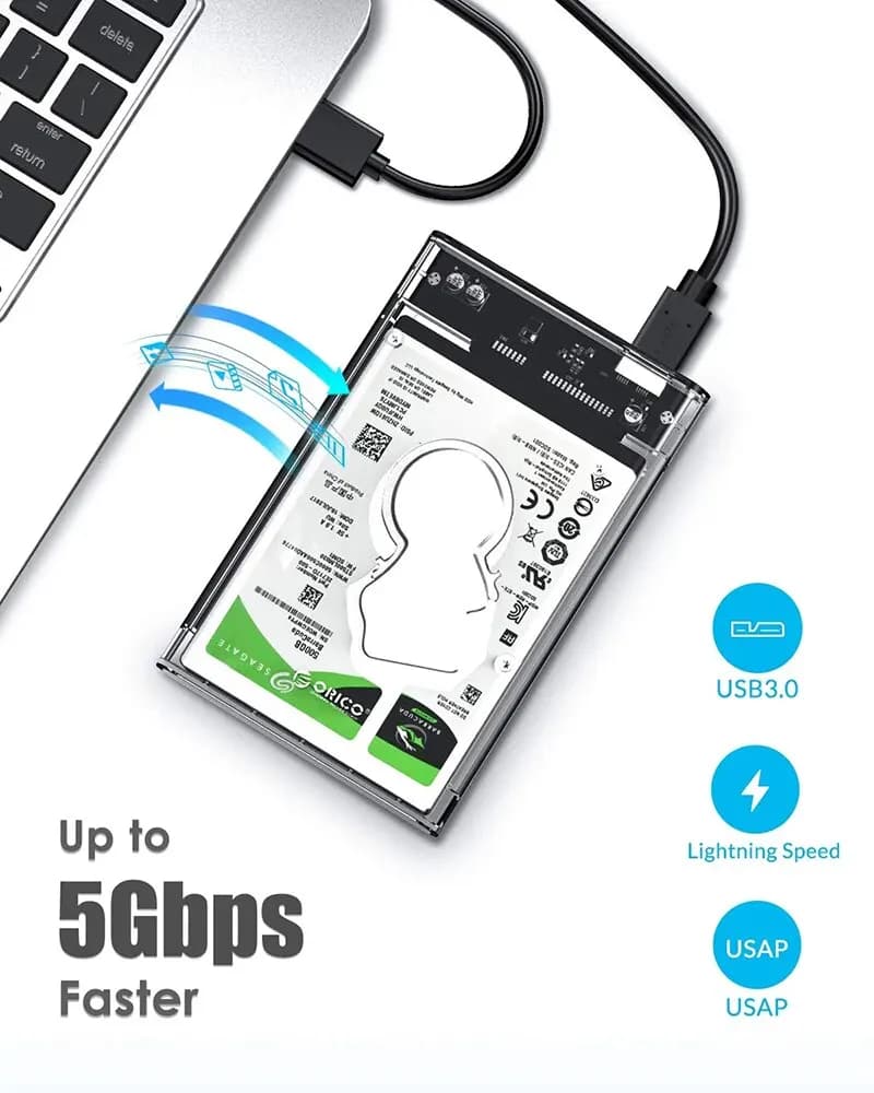 Boîtes de disque dur USB 3.0 vers SATA III boîtier de disque dur 2.5 pouces HDD SSD coque boîtier externe boîtier de disque dur boîtier de disque dur externe
