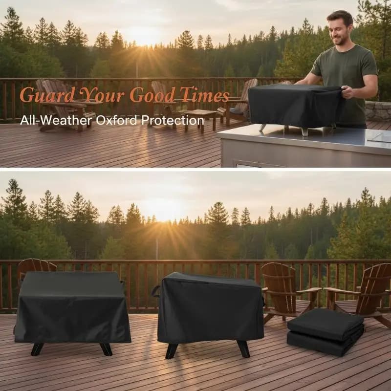 Housse de protection pour four, facile à nettoyer, imperméable, anti-poussière, robuste, pour usage quotidien en extérieur sur la terrasse