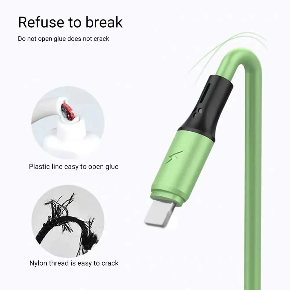 Câble de chargement 3 en 1 Type C/Micro b/iPhone Macarone pour iPhone Huawei Samsung Smart Phone