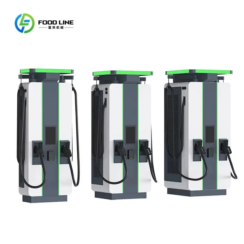 Nouvelle station de recharge rapide DC pour véhicules électriques personnalisée de 60 kW à 360 kW avec interface CCS Combo, support au sol et double connecteur