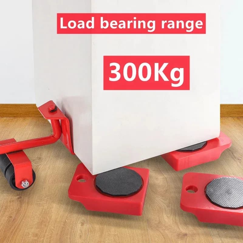 Ensemble de déplacement de meubles polyvalent – 2/4/5 rouleaux robustes pour un déplacement et un levage sans effort
