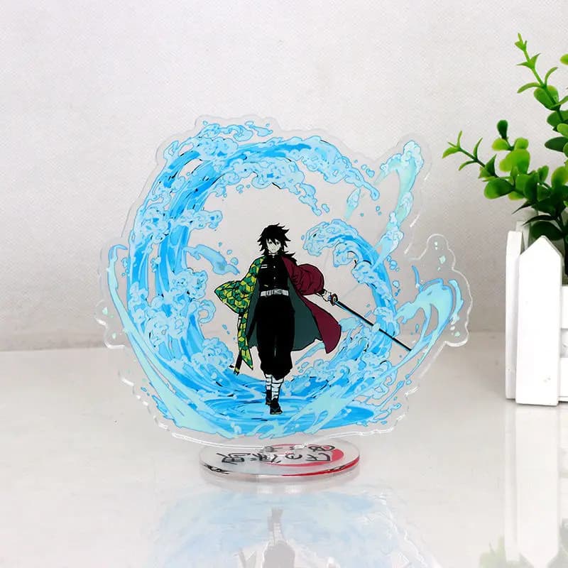 Nouveau démon Slayer Tanjiro Kamado Tokitou Muichirou Anime périphériques créatif Transparent acrylique support de table ornement cadeaux