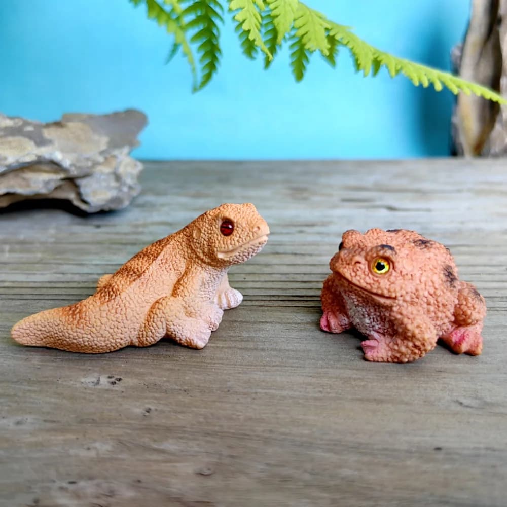 Simulation de lézard caméléon Axolotl crapaud