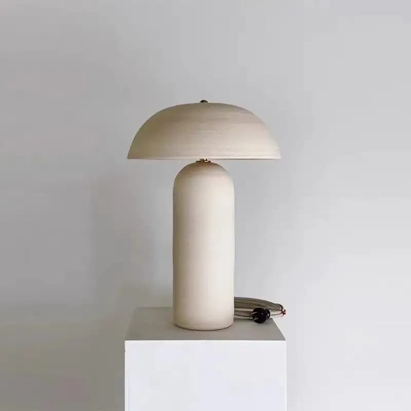 Lampe de table en pot d'argile style Wabi Sabi pour salon, hôtel, maison d'hôtes, chambre d'exposition, également lampe de chevet design, décoration artistique