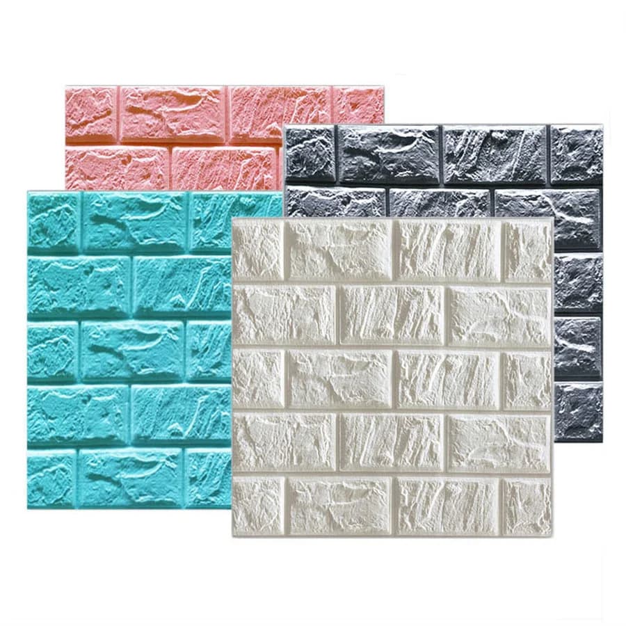 Papier peint auto-adhésif 3D en mousse, 5MM, panneau mural pour salon, étanche à l'humidité, chambre d'enfant, décoration murale pour la maison, 10 pièces