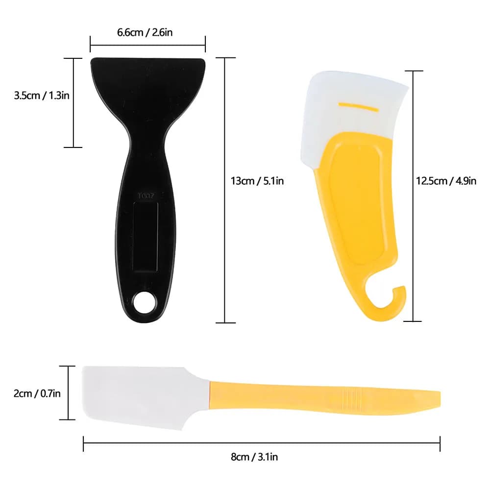 Accessoires d'imprimante en résine 3D: 10 spatules en Silicone et grattoir en plastique pour le nettoyage de la résine et la Protection du Film