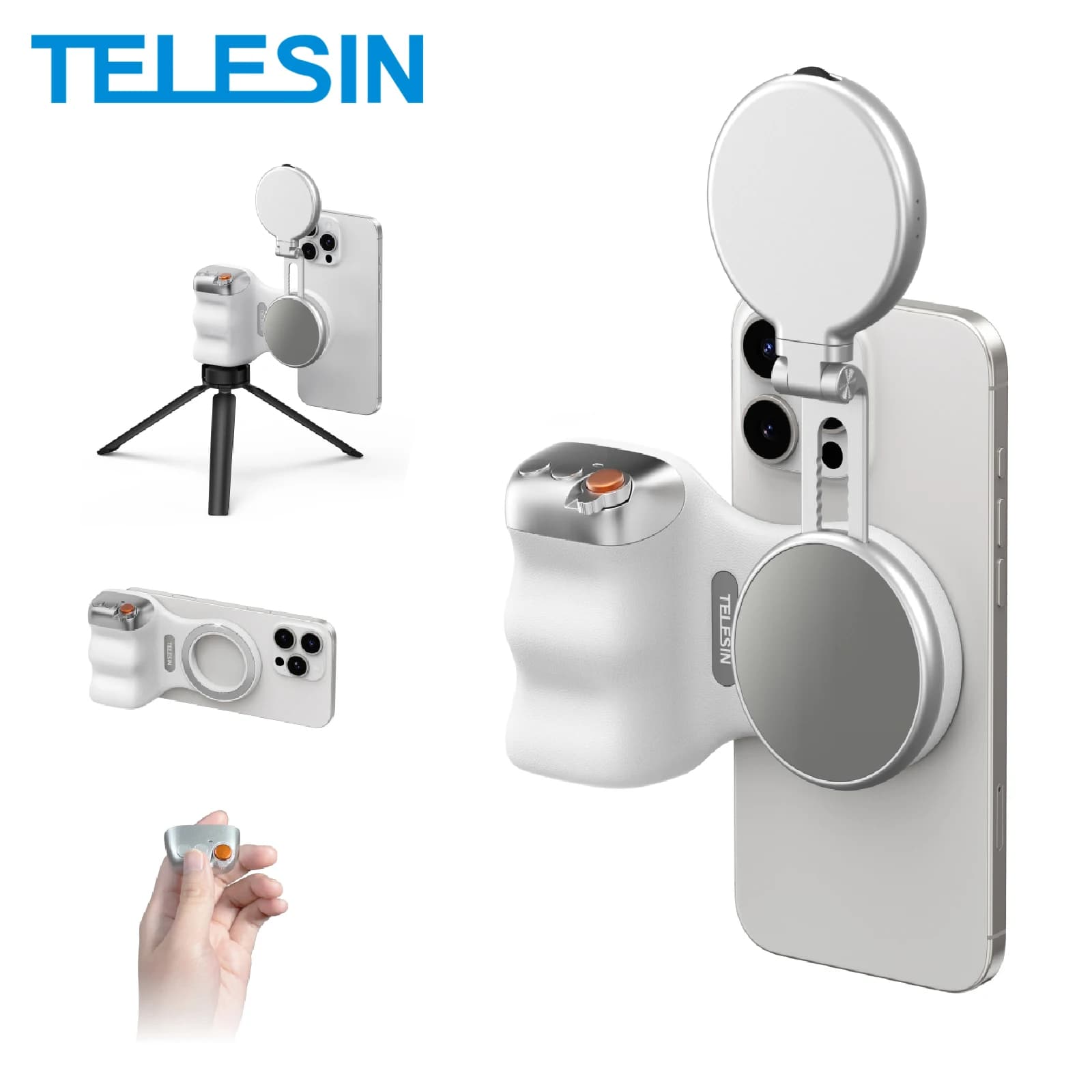 TELESIN téléphone caméra prise de vue poignée magnétique support