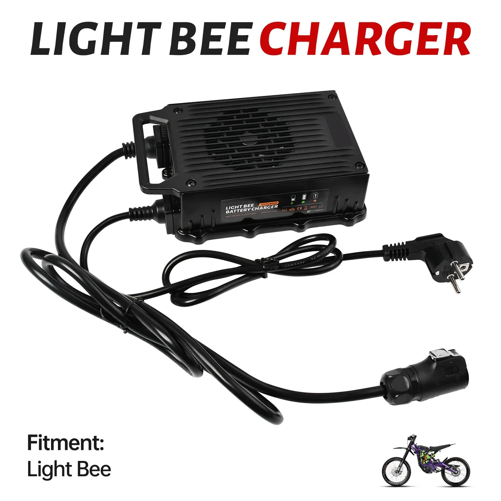 Chargeur rapide pour Surron 67.2V12A 72V12A Light Bee, chargeur pour moto électrique tout-terrain, accessoires de moto OEM