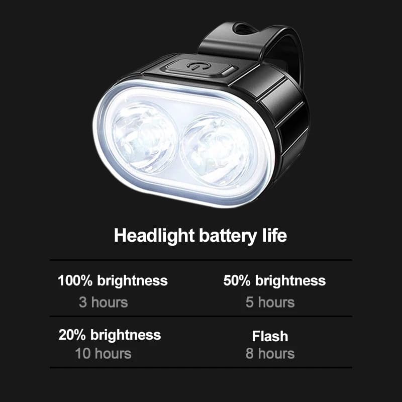Feux de vélo LED lampe de vélo USB Rechargeable vélo avant et arrière feu avant feu arrière vélo lanterne vélo lampe de poche