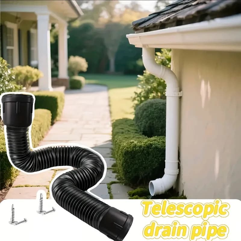 Extensions de gouttière de pluie rétractables avec vis pour le Drainage de l'eau de pluie pour la maison, le jardin et la pelouse, 1 pièce