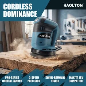 Ponceuse orbitale sans fil Makita 18V, 5 pouces, 3 vitesses réglables, rechargeable, pour le travail du bois, le polissage et le meulage, sans batterie ni chargeur