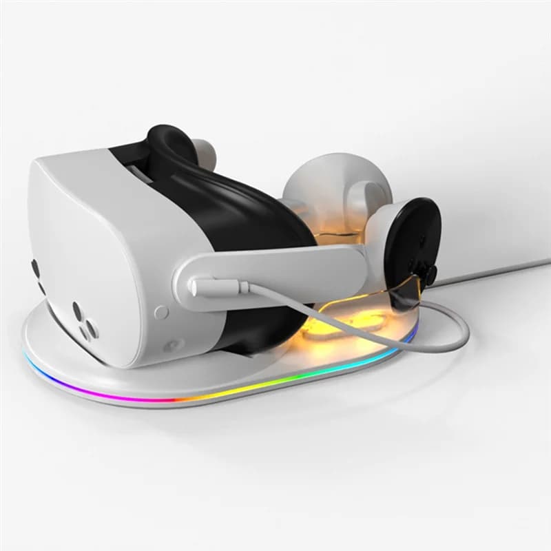 Station de charge CABE pour Meta Quest 3S VR 15W, Station de charge magnétique pour contrôleur Quest 3S VR