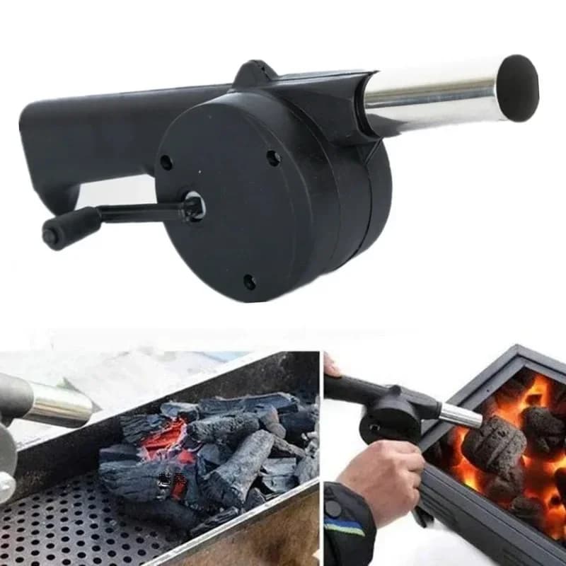 Ventilateur de Barbecue souffleur d'air démarreur de feu rapide manivelle manuelle Portable pour pique-nique en plein Air Camping cuisine Barbecue grilles à charbon de bois poêle