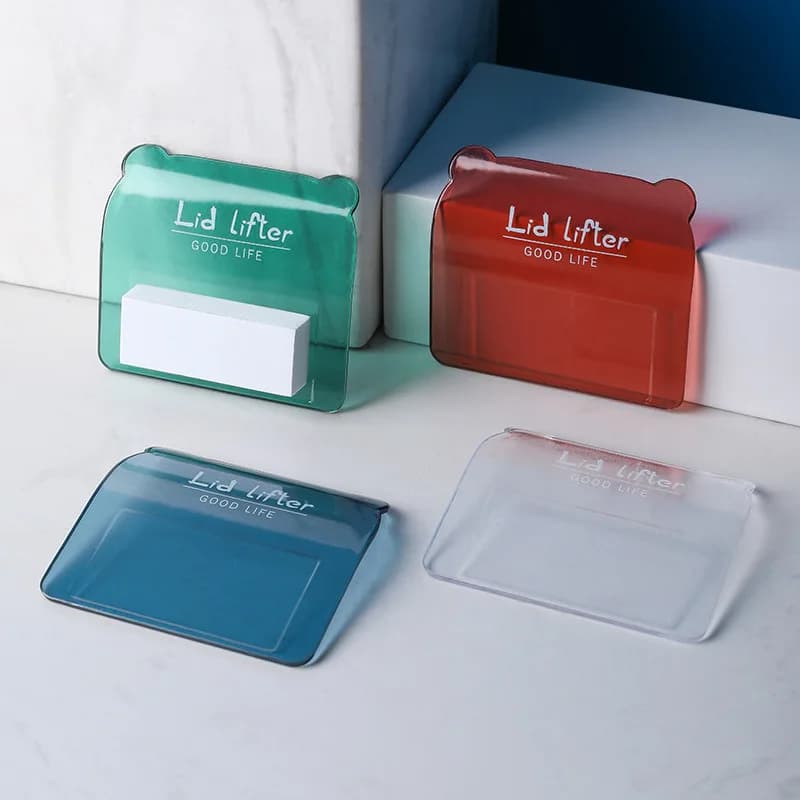 Dispositif de couvercle de toilette adhésif