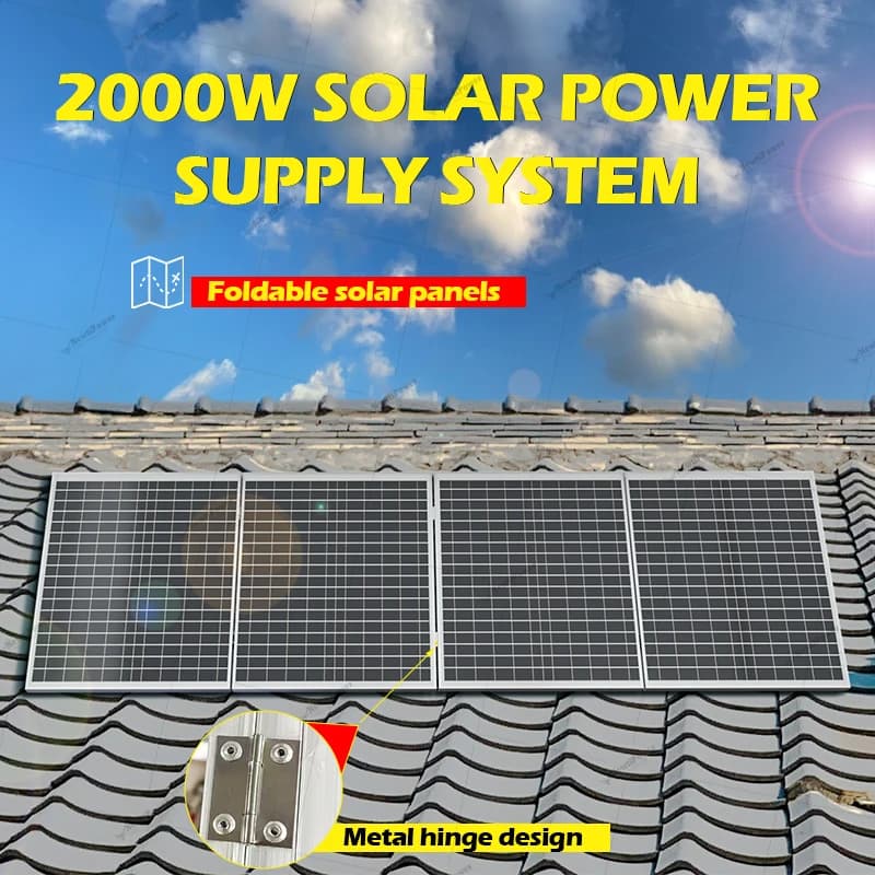 Panneau solaire 2000W, chargeur