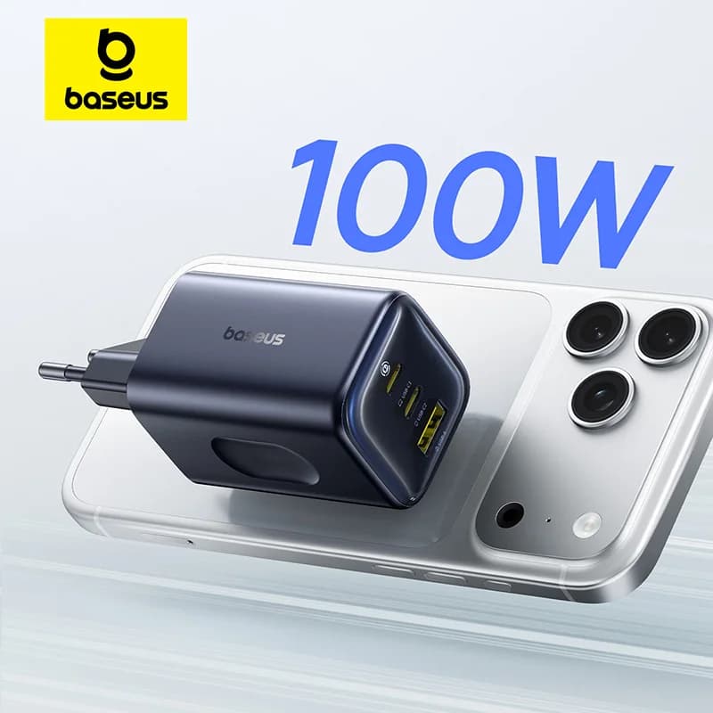Baseus 100W GaN chargeur PD Charge Type C USB chargeur Support PD QC chargeur de téléphone pour iPhone 17 16 iPad chargeur de voyage Portable
