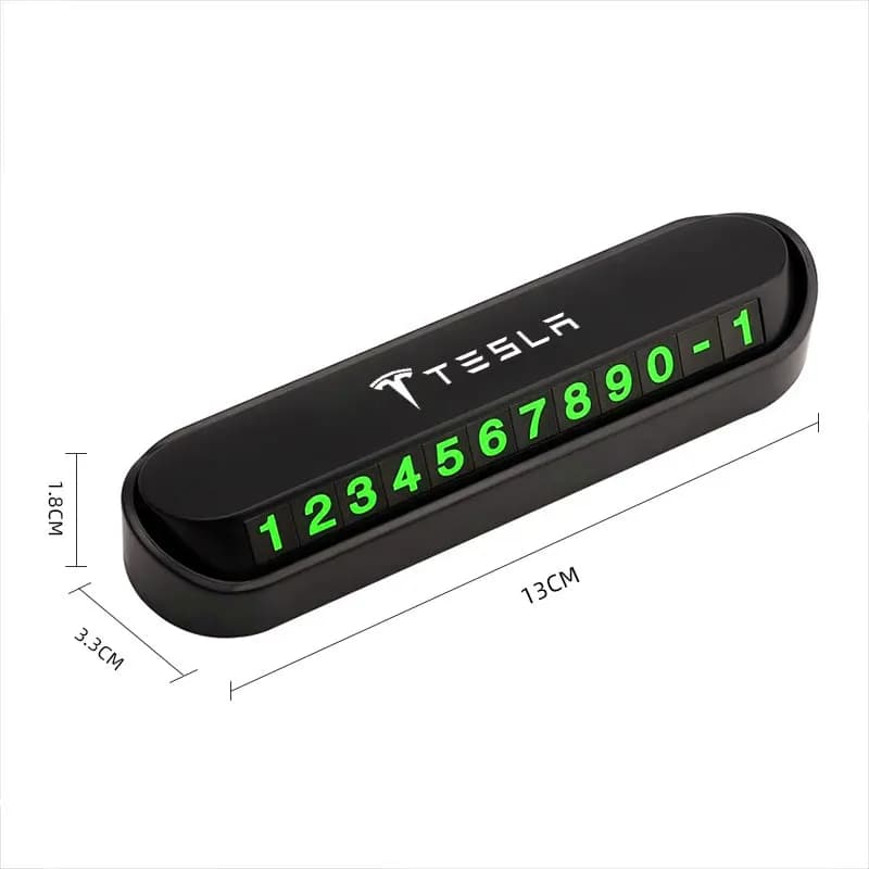 Carte de stationnement temporaire pour voiture, numéro de téléphone, accessoires pour Tesla SpaceX modèle 3 Highland 2023 modèle S modèle X modèle Y