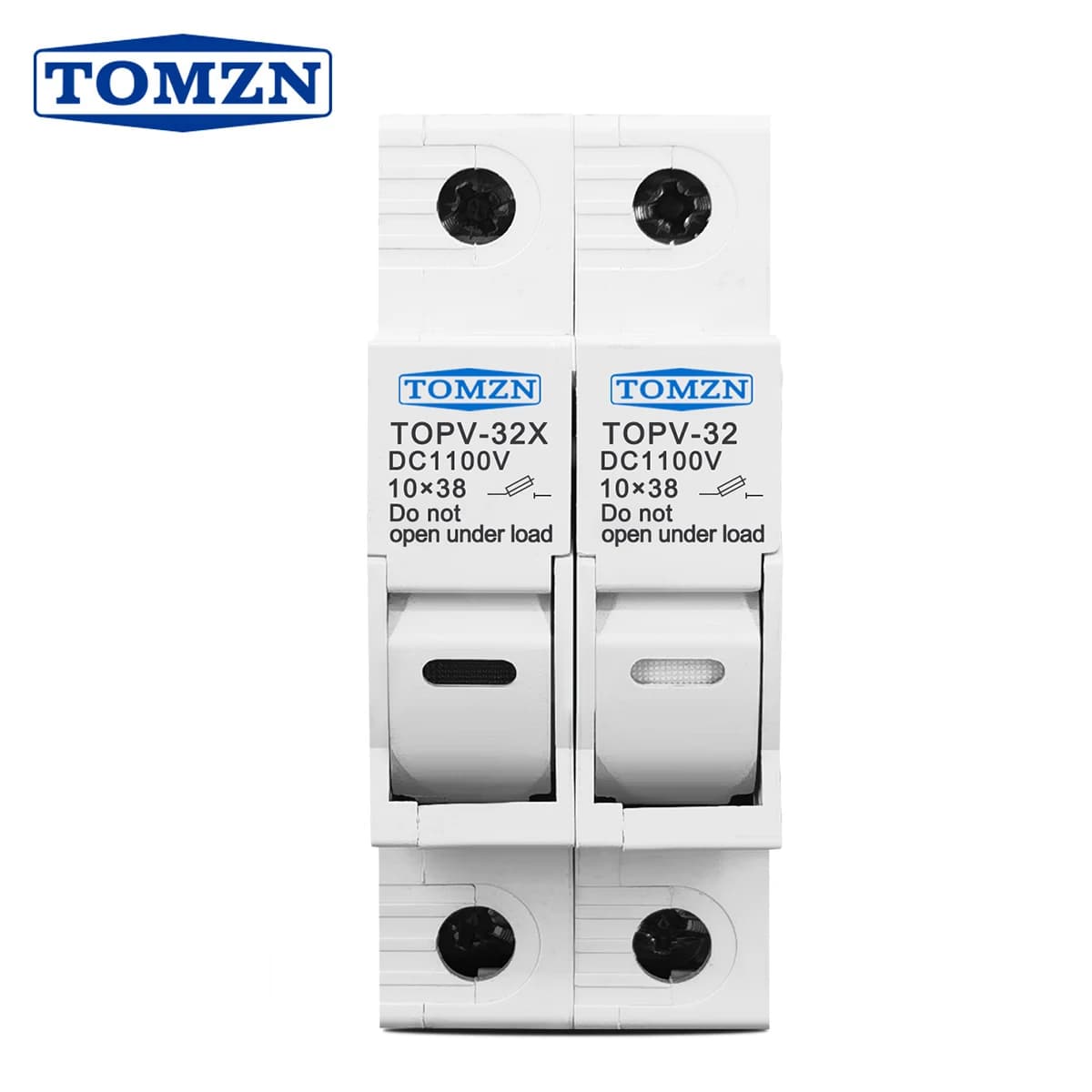 Porte-fusible 1P 2P DC 10x38mm, haute tension solaire PV 1100V TOMZN TOPV-30 Base système photovoltaïque, protecteur de Protection gpV