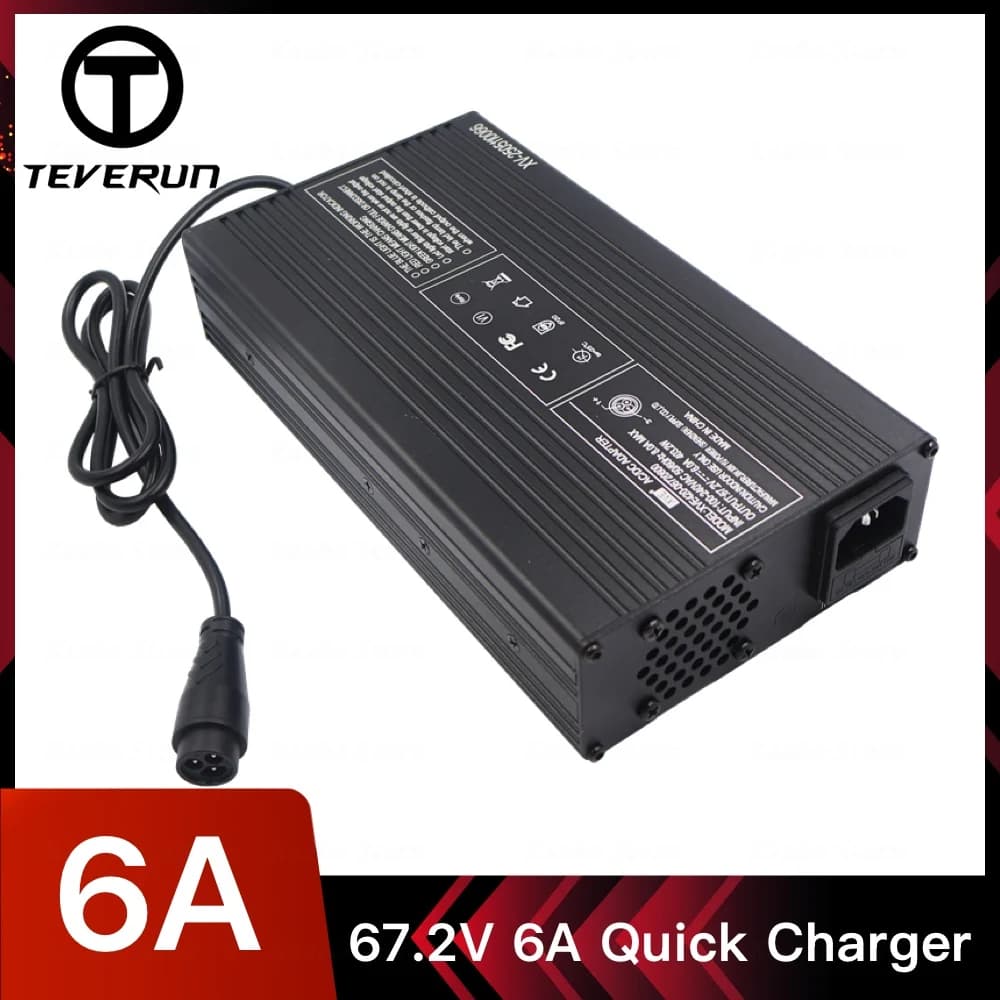 Chargeur rapide d'origine 67.2V 6A pour Scooter de chasse Teverun lame GT série Scooter Charge rapide