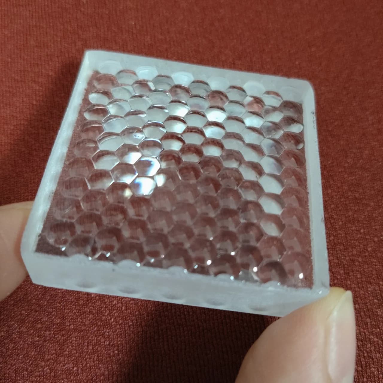 Lentille carrée 40x40mm à effet Fly Eye, condenseur Fresnel en verre haute efficacité pour projecteur, lampe de rue, source lumineuse