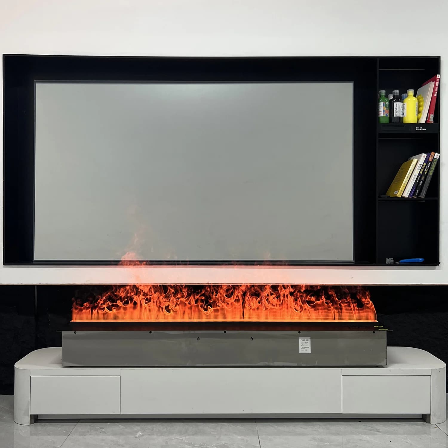 Cheminée électrique à brume décorative