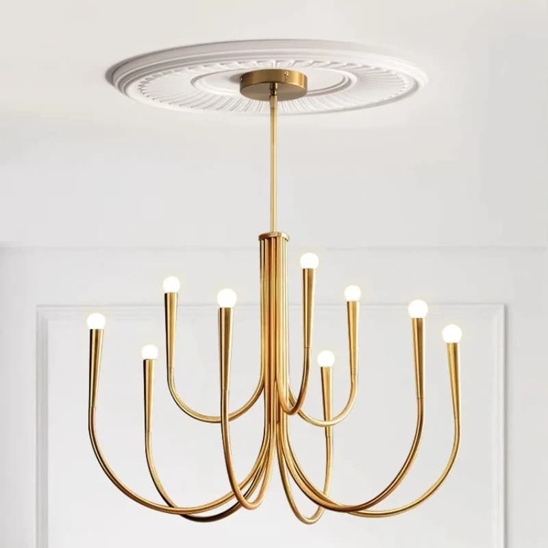 Lustre de plafond LED vintage français, design artistique, bougies, luminaire suspendu haut de gamme, décoration de la maison, salle à manger, salon, comptoir