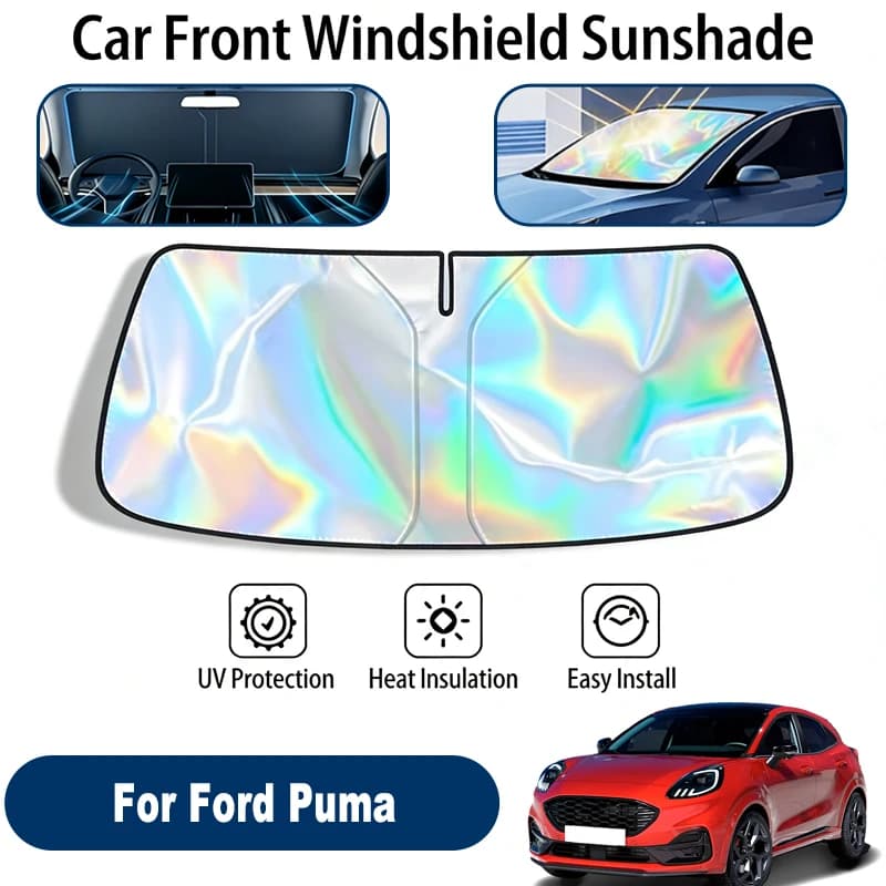 Pare-soleil pliable pour Ford Puma, protection solaire réfléchissante UV pour fenêtre avant, accessoires