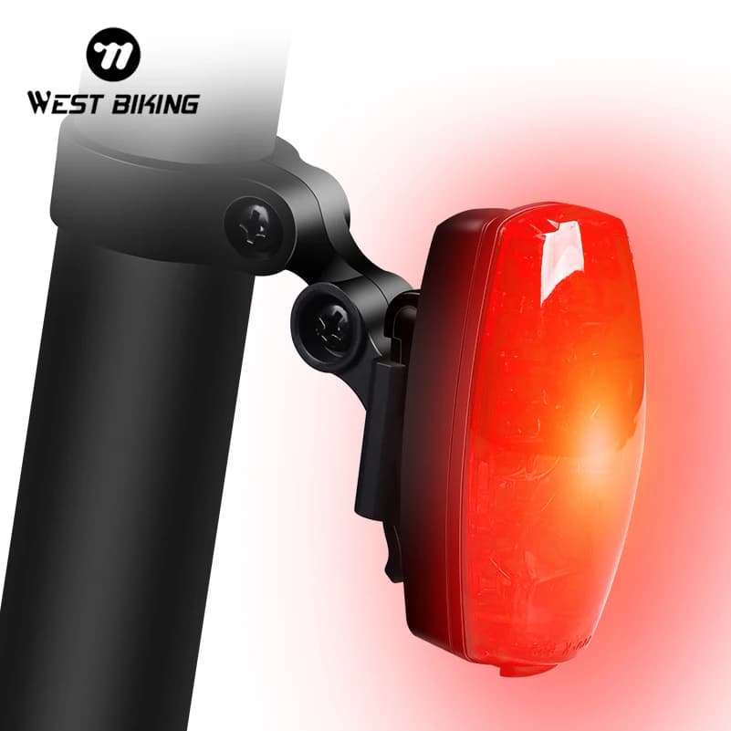 WEST BIKING-enquêter arrière de vélo StVZO, lampe de sécurité à l'iode, batterie AAA LR03, accessoires de vélo