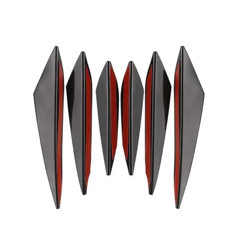 6 unités/kit Pare-chocs avant universels, diffuseur de lèvre, séparateur, ailerons, spoiler de carrosserie, canards de tuning automobile, décoration automobile à Valence