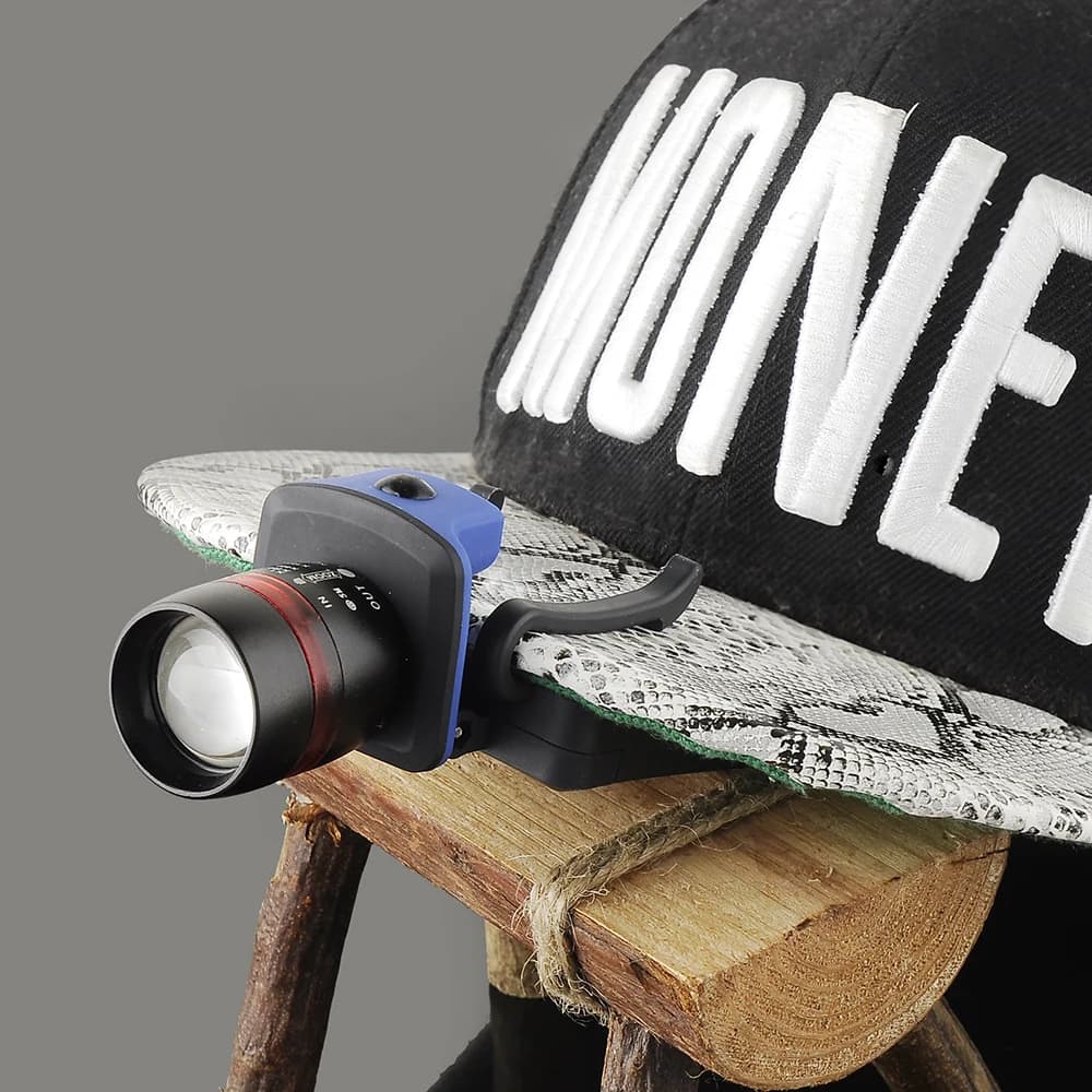 Étanche forte 2000 Lumen XPE Q5 LED lampe Rechargeable phare équitation lampe de poche casquette chapeau lampe frontale lumière
