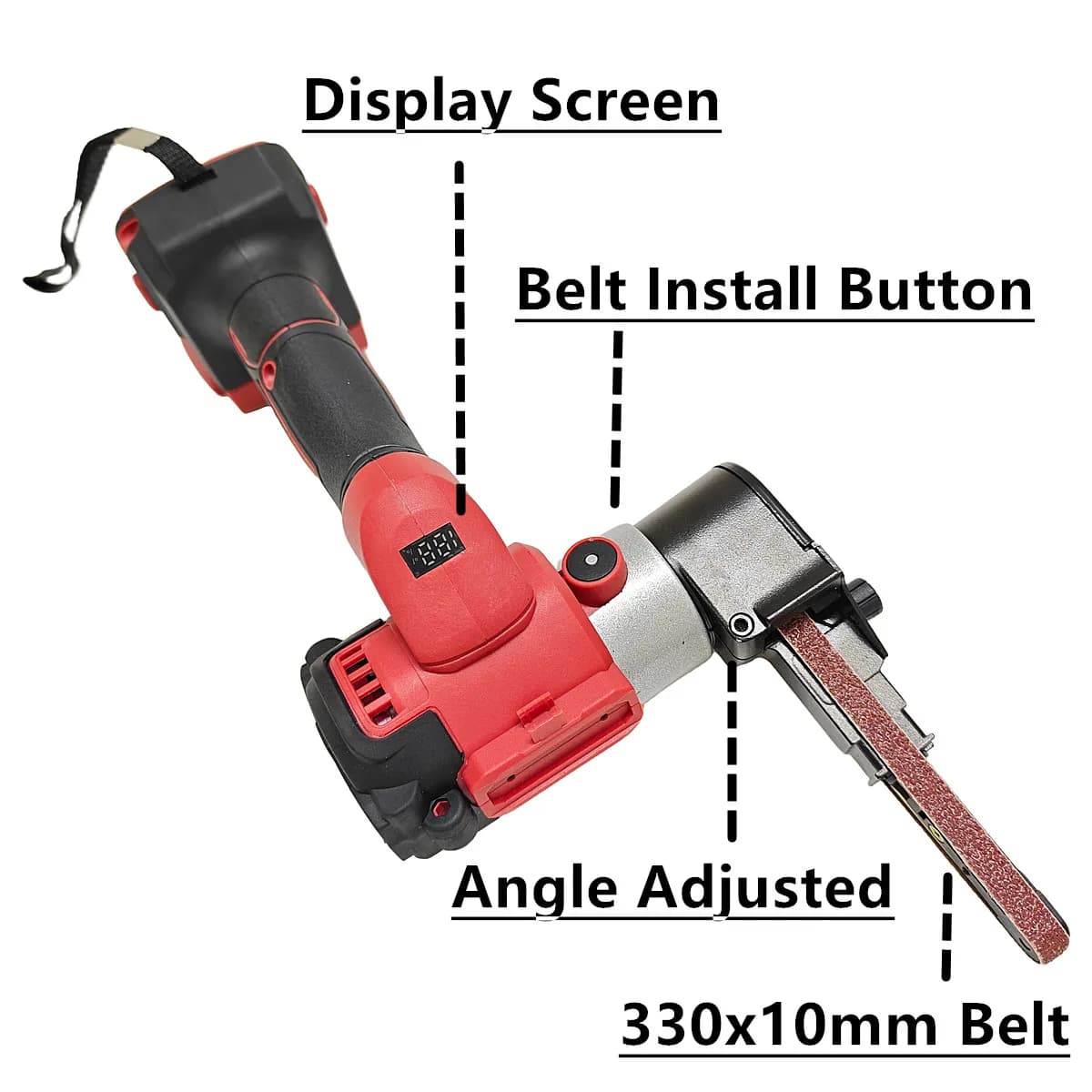 Mini ponceuse à bande électrique sans fil Milwaukee 18V, outil de polissage sans fil avec bandes pour le travail du bois et du métal