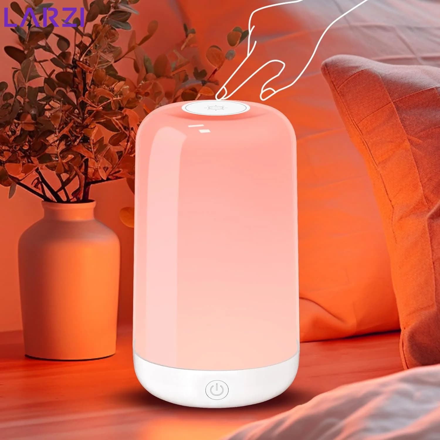 Lampe de Table de chevet tactile intelligente, variable, RGB, Bluetooth, veilleuse LED, Rechargeable, lampe de bureau pour enfants, décor d'ambiance pour salle de Camping