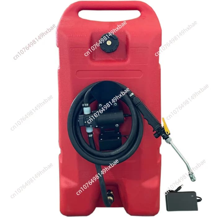Réservoir de gaz portable de 14 gallons sur roues, fluide de stockage de carburant Diesel avec pompe