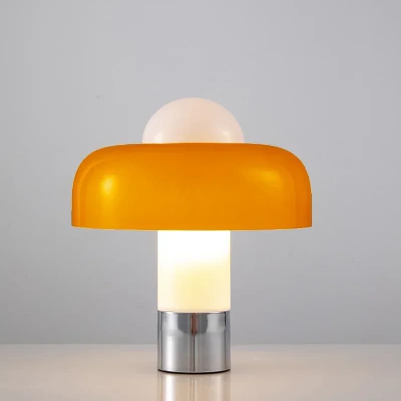 Lampadaire minimaliste italien salon étude chambre chevet verre Orange champignon lumière salle à manger canapé éclairage décoratif