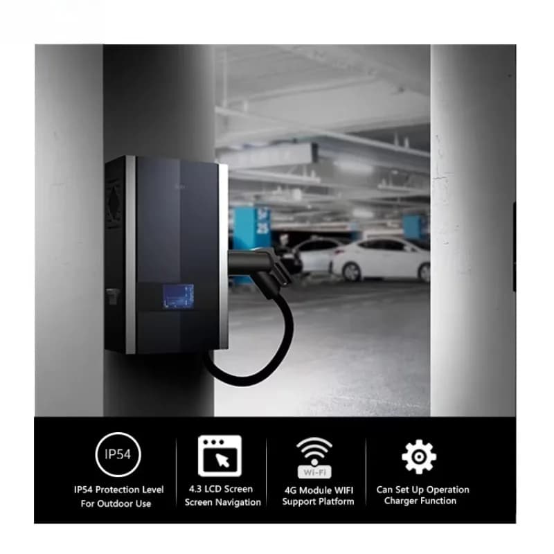 Chargeur mural 7 kW DC GBT pour véhicules électriques, OCPP1.6 WiFi, station de recharge haute vitesse personnalisée
