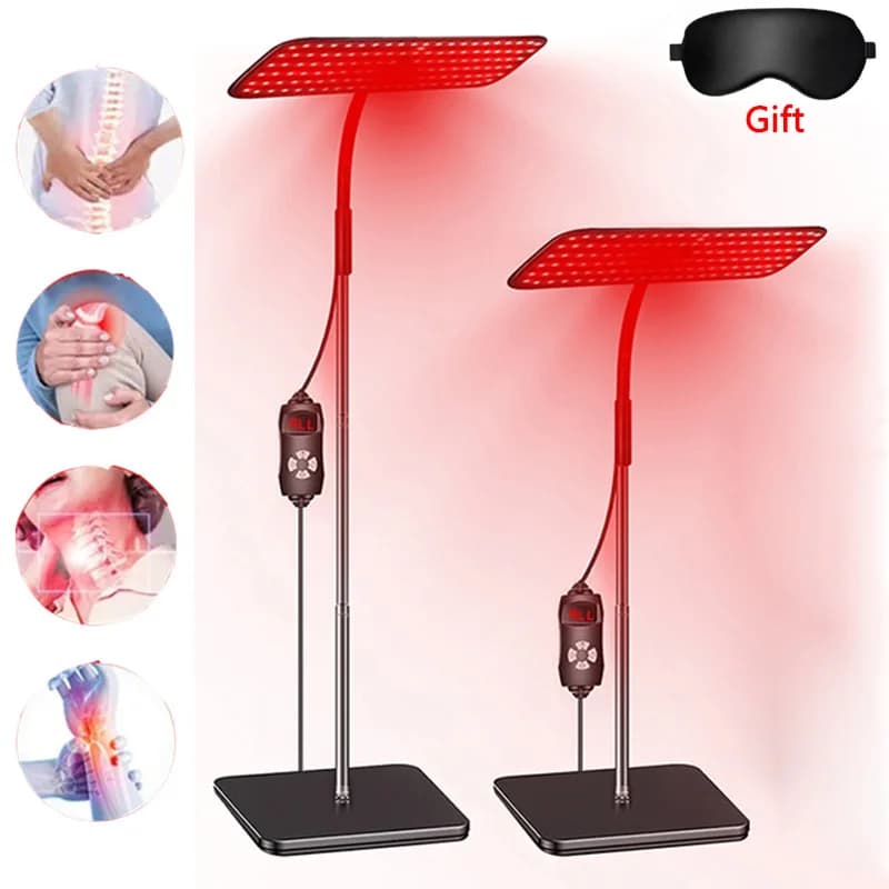 Panneau de thérapie à la lumière rouge LED, pour le visage, Anti-vieillissement, soins de la peau, beauté, lumière LED 216, soulagement de la douleur corporelle, outils de physiothérapie