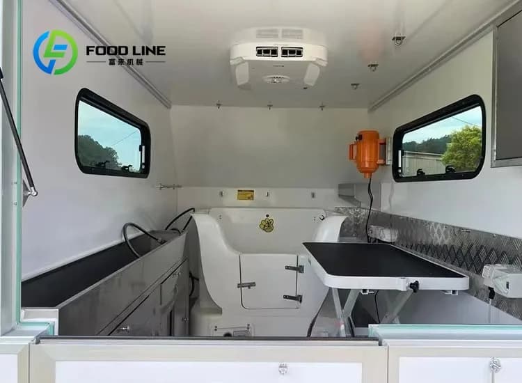 Remorque de toilettage pour animaux de compagnie, station de lavage pour chiens, camion de lavage autoportatif, remorque de lavage autoportable, remorque de salon de toilettage pour animaux de compagn