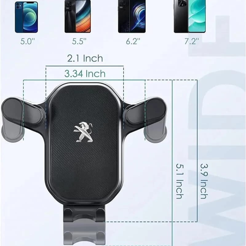 Support de téléphone de type gravité pour voiture, clip de ventilation, support GPS pour Peugeot 308 3008 206 307 207 208 407 508 2008 5008 107 106