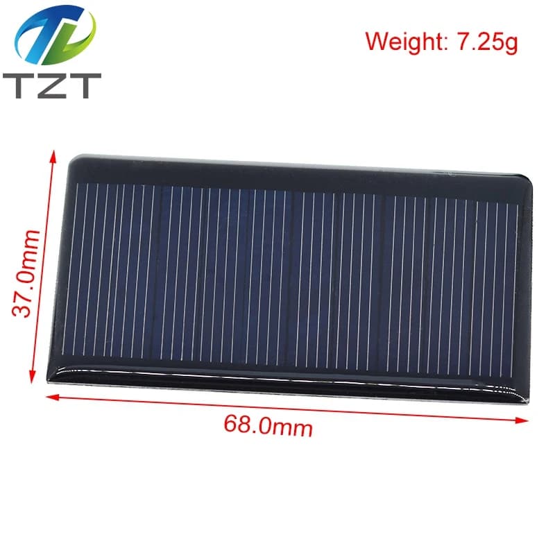 Panneaux solaires polycristallins 5.5V 50mA 0.275W